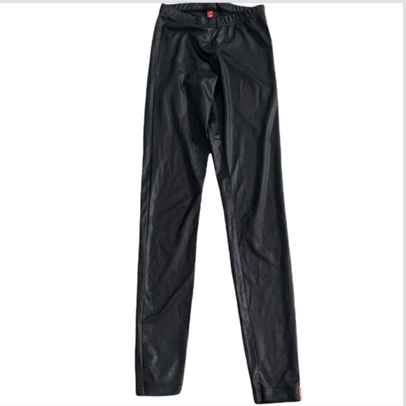 EDC by Esprit Black Coated Satin Sheen Stretch Leggings Sz XS #239L - Picture 1 of 5
